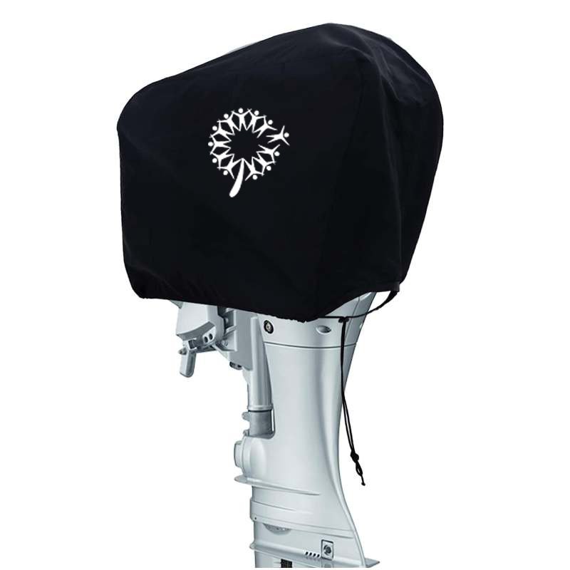 600D Water Resistant Oxford Boat Motor Cover Universal Size, Outboard Motor Hood Cover for Honda/Suzuki/Yamaha Fits UP-20HP